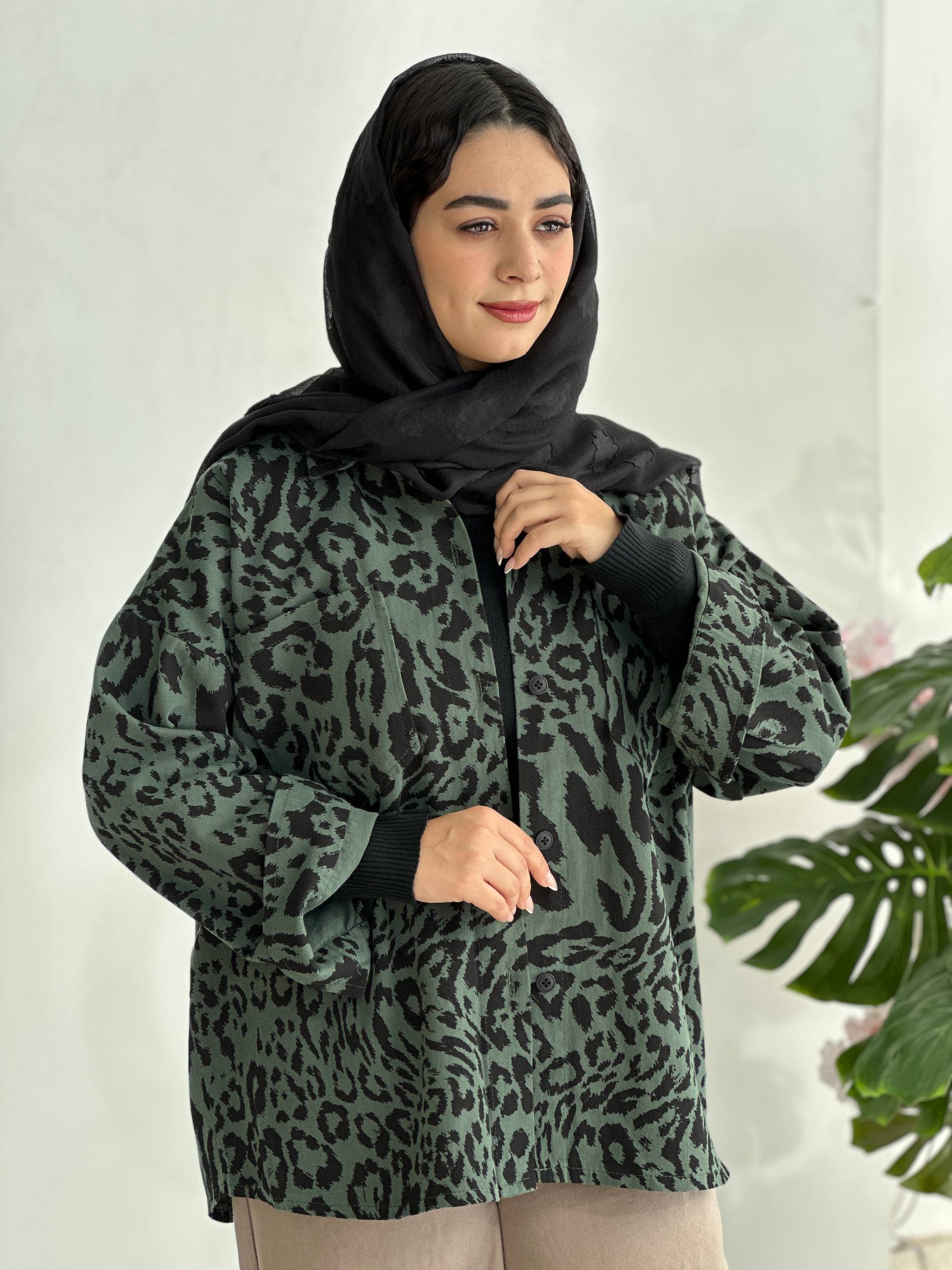 شکت کتان پلنگی زنانه